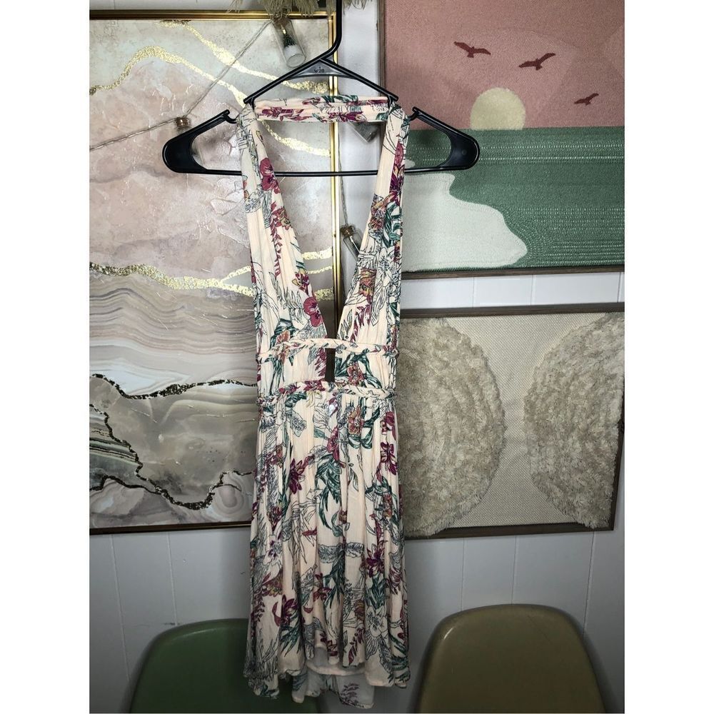Anna Grace Floral Print Halter Romper